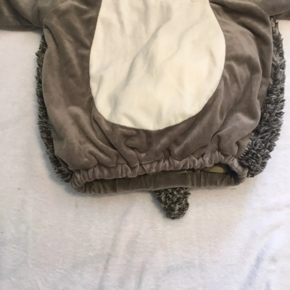 Target Costume Toddler 12-18M Brown Excellent Plush Faux Fur Hedgehog Hooded